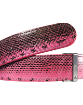 Pink Snakeskin Leather Strap