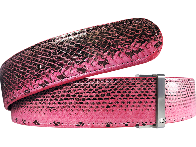 Pink Snakeskin Leather Strap