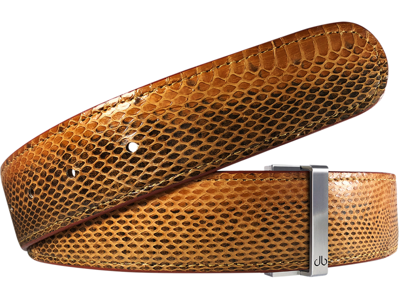Medium Brown Snakeskin Leather Strap