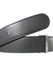 Grey Full Grain Patterned Leather Strap