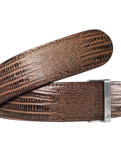 Brown Lizard Patterned Leather Strap