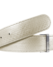 White Snakeskin Leather Strap