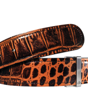 Brown Crocodile Texture Leather Strap