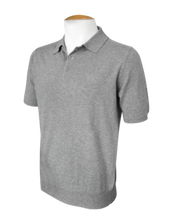 Short Sleeve Polo Jumper - Grey