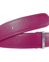 Pink Full Grain Texture Leather Strap
