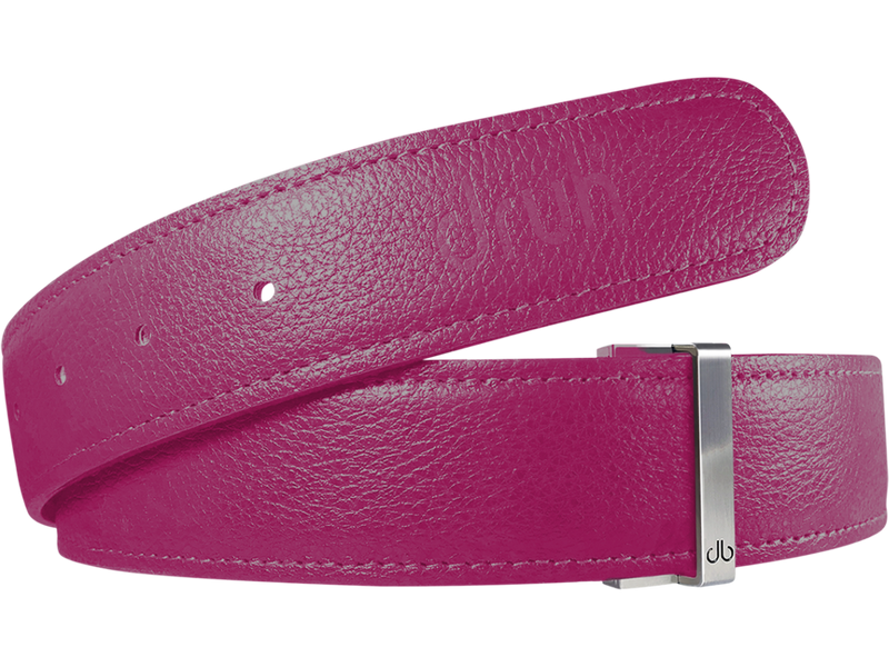 Pink Full Grain Texture Leather Strap