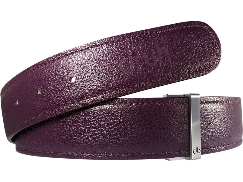 Purple Full Grain Texture Leather Strap