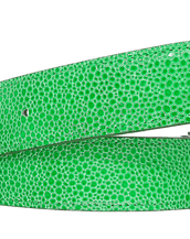 Shiny Green Stingray Textured Leather Strap
