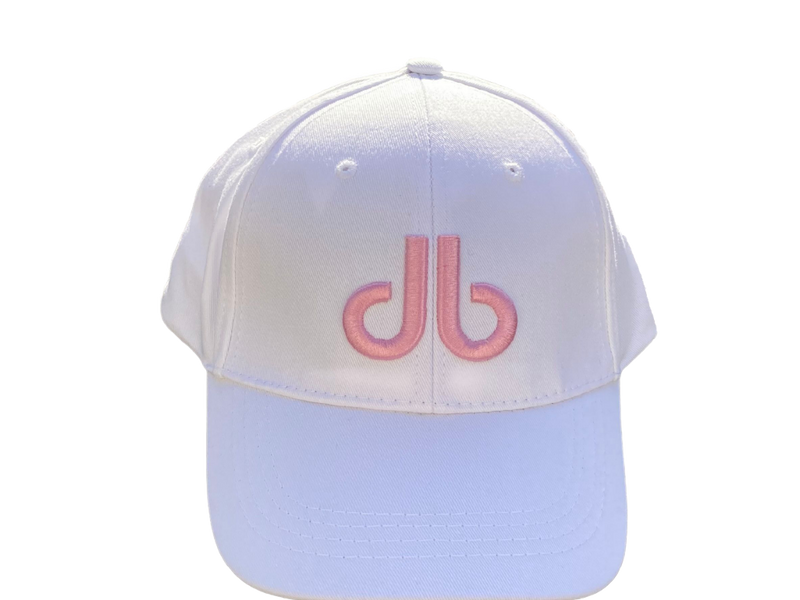 White Cap with Pink Trim