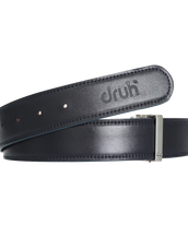 Dark Navy Plain Textured Leather Strap