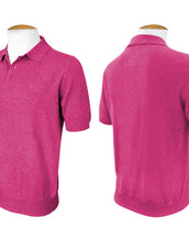 Short Sleeve Polo Jumper - Magenta